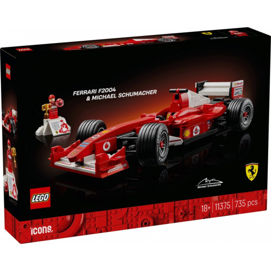 Klocki Icons 11375 Ferrari F2004 i Michael Schumacher 