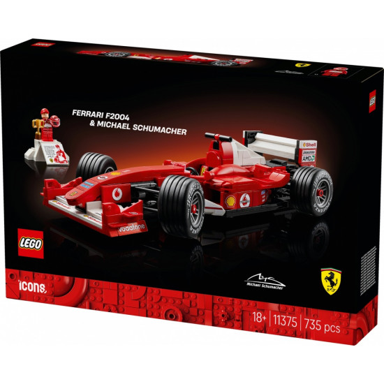 Klocki Icons 11375 Ferrari F2004 i Michael Schumacher 