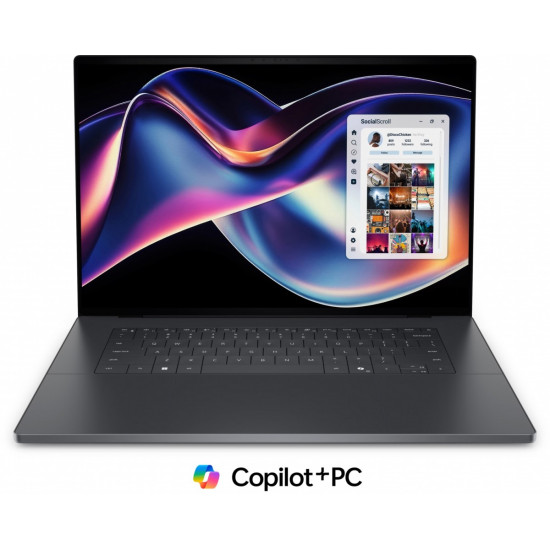 Laptop XPS 16 DA16260 Win11Pro Core Ultra X7 358H/32GB/1TB/16 TOUCH/3,2K /Intel Arc/FgrPr/Cam/Mic/Backlit Kb/3 Cell/3Y ProSupport