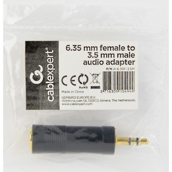 Wtyk adaptera audio od 6.35 mm do 3.5 mm 