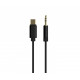 Kabel USB typu C do stereo 3.5 mm AUX, 1.5 m, czarny 