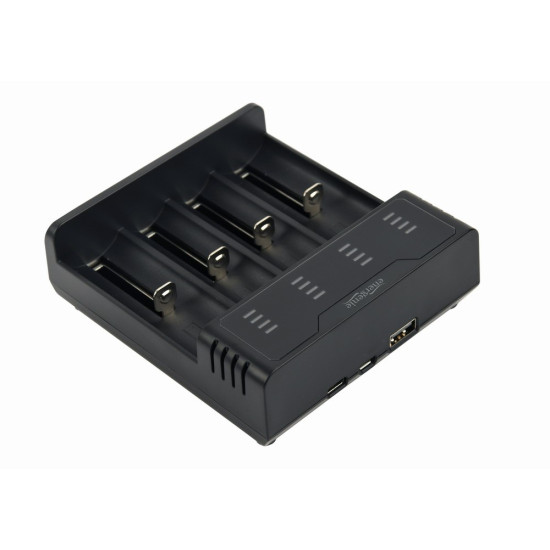Ładowarka akumulatorów USB Ni-MH + Li-ion, czarna