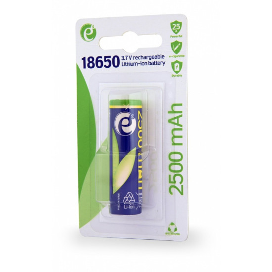 Akumulator litowo-jonowy typ 18650 (10C), 3.7V, 2500mAh z płaskimi biegunami 
