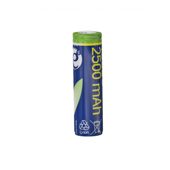 Akumulator litowo-jonowy typ 18650 (10C), 3.7V, 2500mAh z płaskimi biegunami 