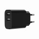 Ładowarka uniwersalna USB 2-portowa, 2.4 A, czarna