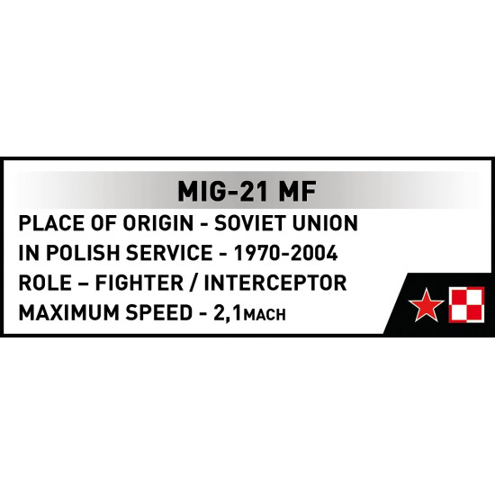Klocki Mig-21 MF 381 klocków