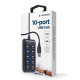 HUB USB 2.0 10-portowy czarny 