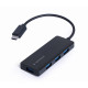 HUB 4-portowy USB 3.1 (Gen 1) typu C, czarny 