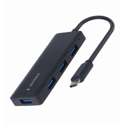 HUB 4-portowy USB 3.1 (Gen 1) typu C, czarny 