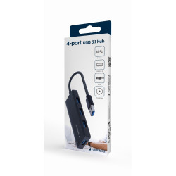 HUB 4-portowy USB 3.2 (Gen.1) czarny