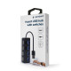 HUB USB 2.0 4-portowy z przełącznikami, czarny 