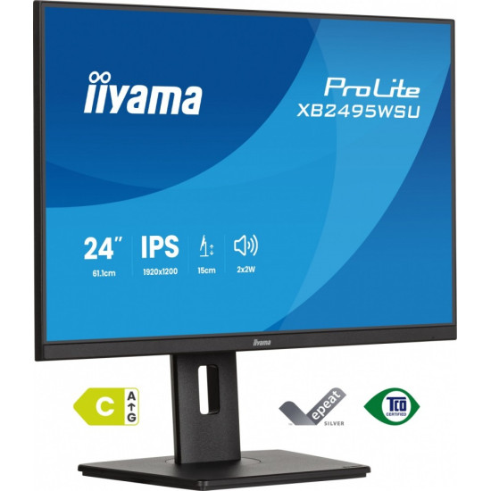 Monitor 24 cale XB2495WSU-B1 IPS,16:10,350cd,4ms,HDMI, 100Hz,1500:1, 4xUSB,2x2W,HAS150 (PIVOT) 