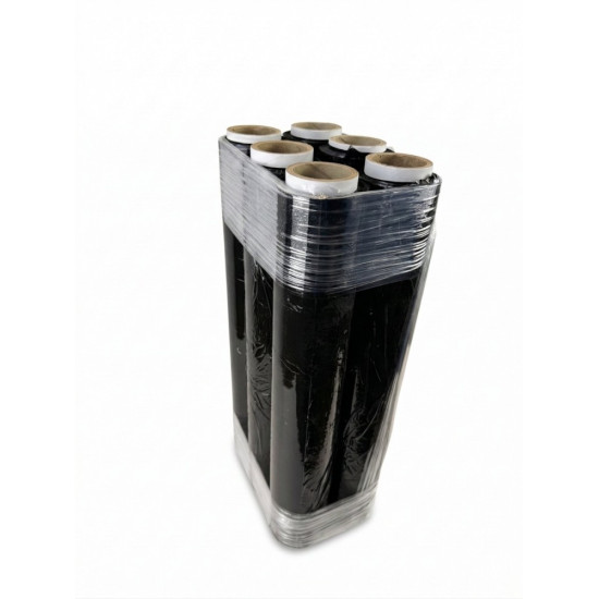 Folia stretch czarna 23mic 1,5kg x 6 BOX 