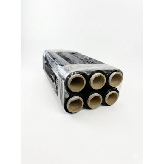 Folia stretch czarna 23mic 1,5kg x 6 BOX 