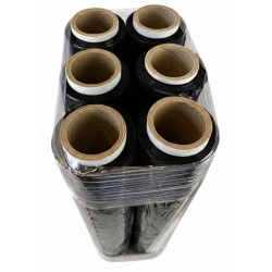 Folia stretch czarna 23mic 1,5kg x 6 BOX 