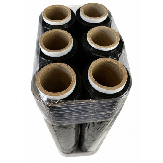 Folia stretch czarna 23mic 1,5kg x 6 BOX 