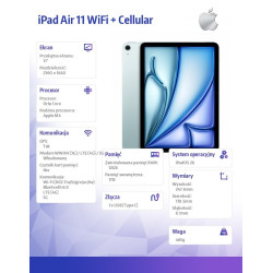 iPad Air 11 cali WiFi + Cellular 1TB Niebieski