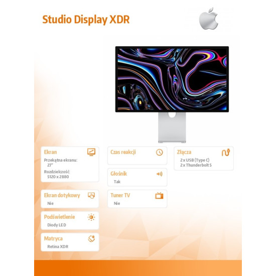 Studio Display XDR - Standard Glass - Podstawka z regulacją pochylenia oraz wysokości