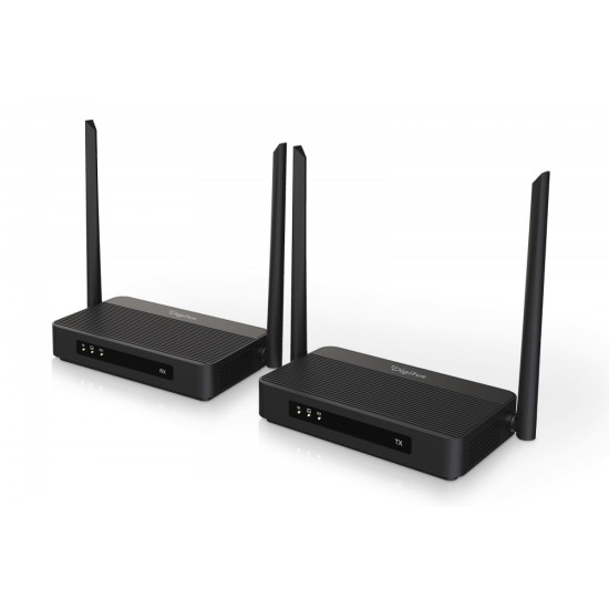 Przedłużacz / Extender HDMI bezprzewodowy z KVM do 100m | UHD 4K@60Hz | Audio | Niskie opóźnienie 16ms (Zestaw)
