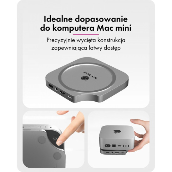 Stacja dokująca IB-DK100 Mac Mini M4 7 w 1 z M.2 NVMe Slot