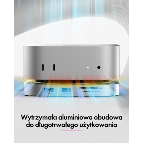 Stacja dokująca IB-DK100 Mac Mini M4 7 w 1 z M.2 NVMe Slot