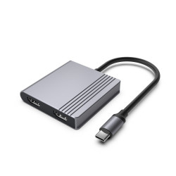 Adapter USB Type-C 3 w 1 (port USB + HDMI + PD), gwiezdna szarość 