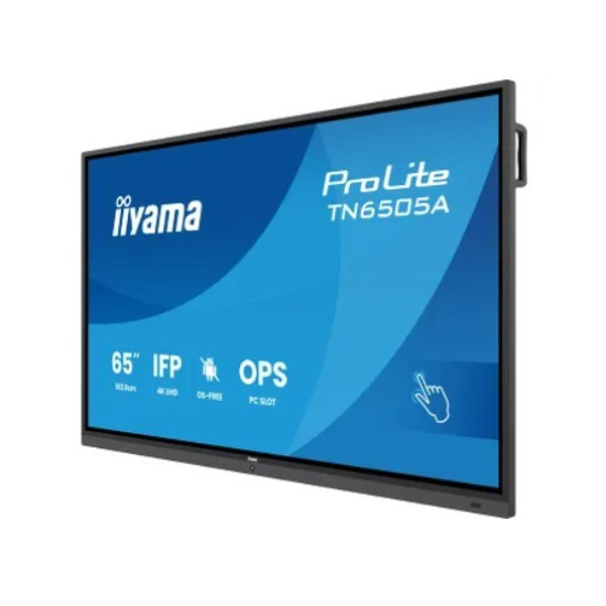 Monitor 65 cali TN6505A-B1AG IPS,4K,40pkt,500cd,nonOS,1200:1,5ms, DeepContrast-IR+, 1xVGA,2xHDMI,DP,USB-C(PD65W),2xRJ45,2x20W,PiP,PbP,UCHWYT ŚCIENN