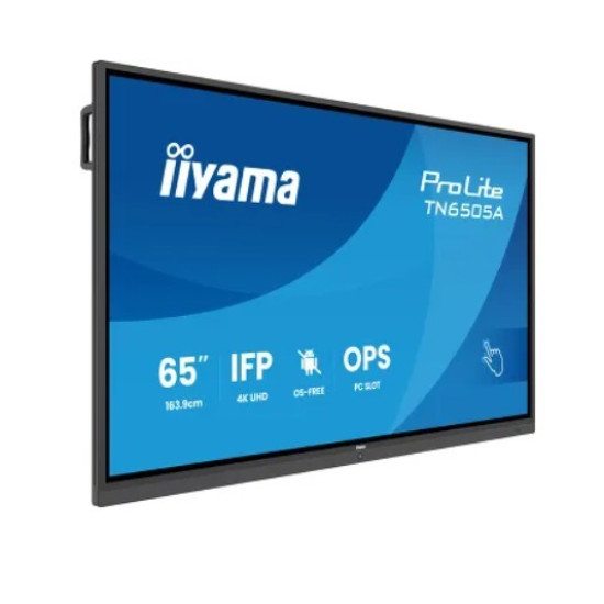 Monitor 65 cali TN6505A-B1AG IPS,4K,40pkt,500cd,nonOS,1200:1,5ms, DeepContrast-IR+, 1xVGA,2xHDMI,DP,USB-C(PD65W),2xRJ45,2x20W,PiP,PbP,UCHWYT ŚCIENN