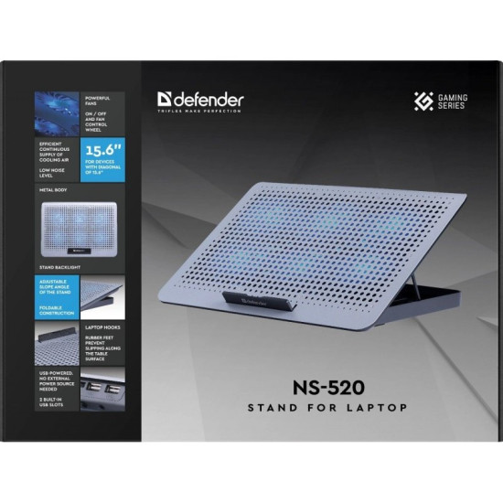 Podstawka chłodząca NS-520 6W 2XUSB RGB