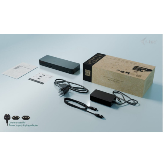 Stacja dokująca Thunderbolt 4 Intelligent Dual Display Power Delivery 90W 2x DP Video TB AUDIO LAN USB-A 10Gbps USB-C 10 Gbps Kensington lock