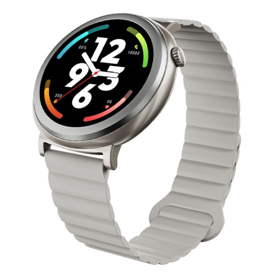 Smartwatch Aurora Amoled rozmowy AI srebrny 