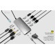 Stacja dokująca USB-C Meatl Nano 3x Display DP HDMI Power Delivery 100 W 