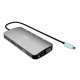 Stacja dokująca USB-C Meatl Nano 3x Display DP HDMI Power Delivery 100 W 