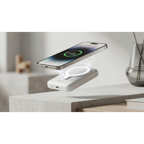 Powerbank 10000 mah magnetyczny biały BA-13