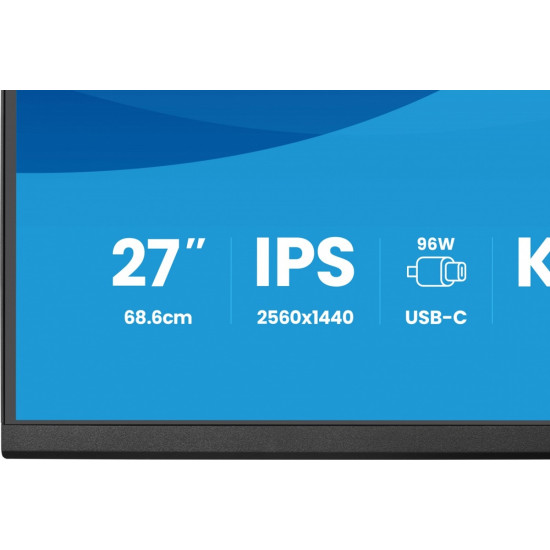 Monitor 27 cali XB2797QSNP-B1 IPS,QHD,USB-c Dock 96W,HDMI, 350cd,1ms, DP, DisplayPort x1 (Daisy Chain MST max. 2560 x1440), USB HUB x4, RJ45