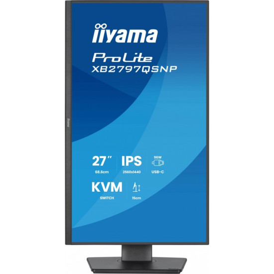 Monitor 27 cali XB2797QSNP-B1 IPS,QHD,USB-c Dock 96W,HDMI, 350cd,1ms, DP, DisplayPort x1 (Daisy Chain MST max. 2560 x1440), USB HUB x4, RJ45