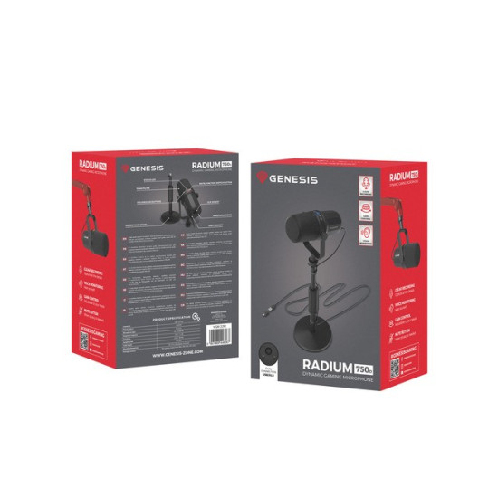 Mikrofon Genesis Radium 750D studyjny USB/XLR statyw 