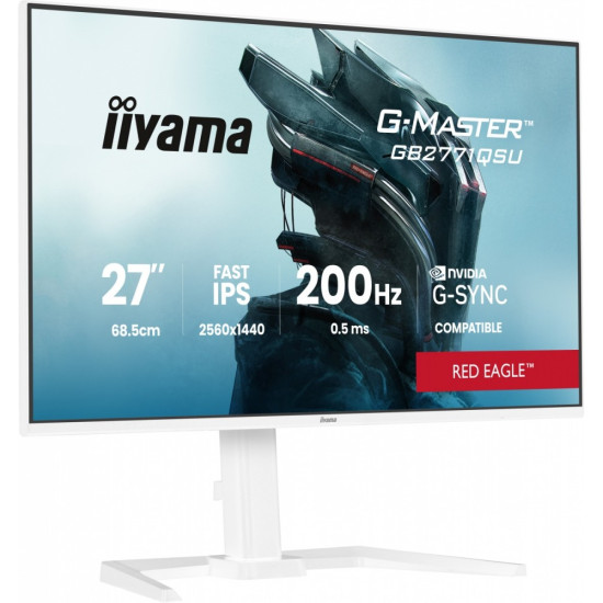 Monitor 27 cali GB2771QSU-W1 QHD,Fast IPS,200Hz,HAS (150) PIVOT, 2xUSB 3.2, 2xUSB C, 0,5ms, 2xHDMI, DP, 350cd,Adaptive G-SYNC - 2560 x 1440 @4