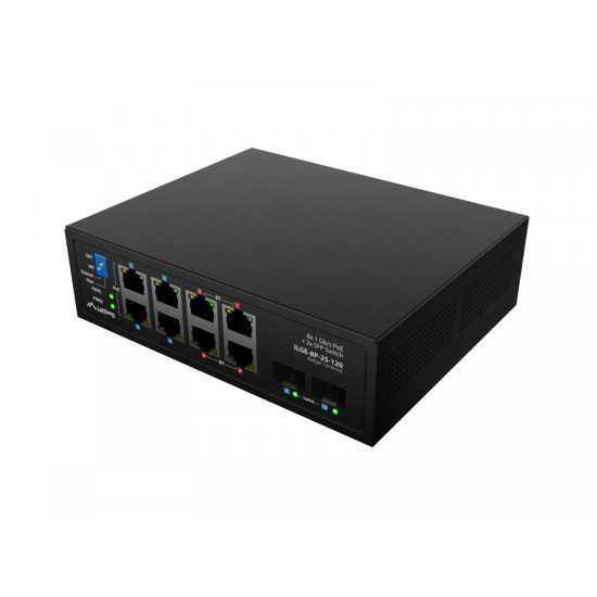 Przełącznik ILGE-8P-2S-120 Light Industrial POE 4XBT 4XAT 2XSFP DIN Gigabait Ethernet 