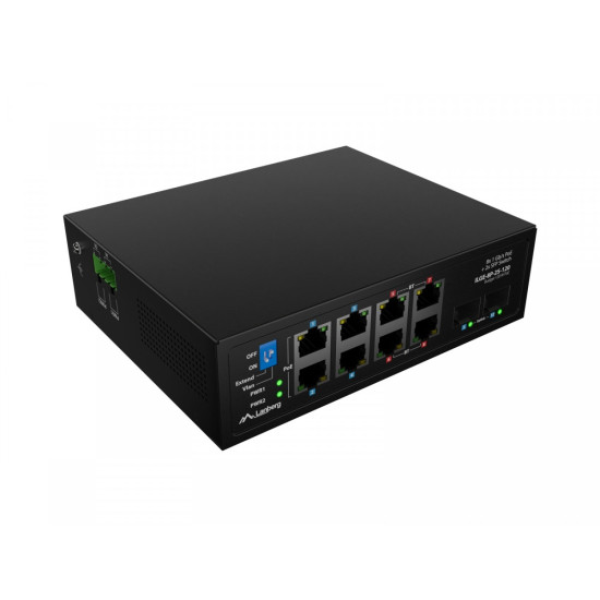 Przełącznik ILGE-8P-2S-120 Light Industrial POE 4XBT 4XAT 2XSFP DIN Gigabait Ethernet 