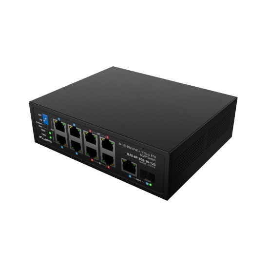 Przełącznik Light ILFE-8P-1GE-1S-120 Light Industrial POE 4XBT 4XAT SFP+ ETH DIN FAST Ethernet 