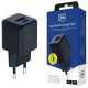 Ładowarka sieciowa Hyper GaN 20W 1xUSB-A 1xUSB-C PD QC4+ czarna 