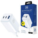 Ładowarka sieciowa Hyper GaN 65W 1xUSB-A 2xUSB-C PD QC4+ biała 