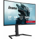 Monitor 27 cali GCB2784HSU-B1 FHD, 0.7ms, VA, 1500R, 240Hz, 2xHDMI, DP, 2xUSB, FreeSync Premium -1920x1080 (48-240Hz), HDR10, 2x2W, HAS150(PIVOT)