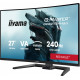 Monitor 27 cali GCB2784HSU-B1 FHD, 0.7ms, VA, 1500R, 240Hz, 2xHDMI, DP, 2xUSB, FreeSync Premium -1920x1080 (48-240Hz), HDR10, 2x2W, HAS150(PIVOT)
