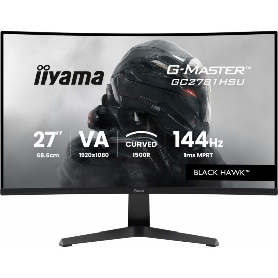 Monitor 27 cali GC2781HSU-B1 VA, FHD, 144Hz, 1ms, 2xUSB, 1500R, 350 cd, 4000:1, HDMI, DP, FreeSync -1920x1080 (48-144Hz), 2x2W
