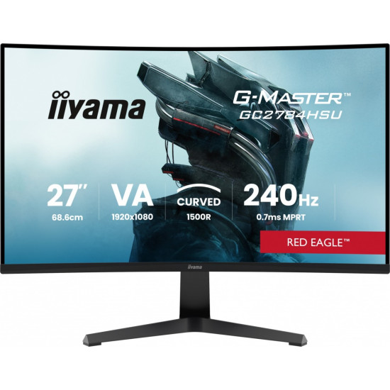 Monitor 27 cali GC2784HSU-B1 FHD, 0.7ms, VA, 1500R, 240Hz 2xHDMI, DP, 2xUSB, FreeSync Premium -1920x1080 (48-240Hz), HDR10, 2x2W
