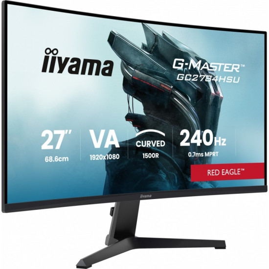 Monitor 27 cali GC2784HSU-B1 FHD, 0.7ms, VA, 1500R, 240Hz 2xHDMI, DP, 2xUSB, FreeSync Premium -1920x1080 (48-240Hz), HDR10, 2x2W