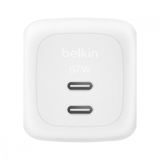Ładowarka 67W PD PPS 2xUSB-C biała 