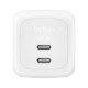 Ładowarka 67W PD PPS 2xUSB-C biała 